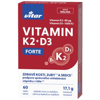 Vitar Vitamin K2+D3 Forte 60tbl