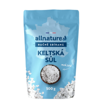 Allnature Keltská sůl mořská ručně sbíraná 500g