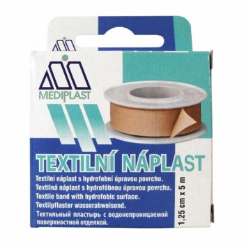 Náplast Mediplast 1.25cmx5m tkaná 1111 cívková