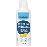 Allnature Kyselina citronová roztok 1000ml Allnature Kyselina citronová roztok 1000ml