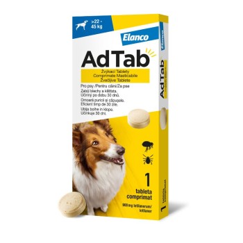 AdTab 900mg žvýkací tablety pro psy >22-45kg 1ks