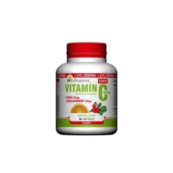 Vitamín C 1000mg + šípky 25mg + bioflavony 34mg tbl.90+30 Bio-Pharma