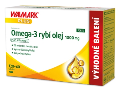 Walmark Omega-3 rybí olej FORTE 1000mg 120+60 tbl. Foto 2