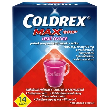 Coldrex MAXGrip Lesní ovoce 1000/10/70mg scc.14 II