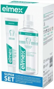 Elmex Sensitive ústní voda 400ml+zubní pasta 75ml