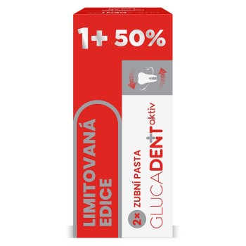 Glucadent aktiv zubní pasta 2ks 1+50% zdarma
