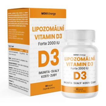 MOVit Lipozomální Vitamin D3 Forte 2000 IU, 60 vegetariánských cps.