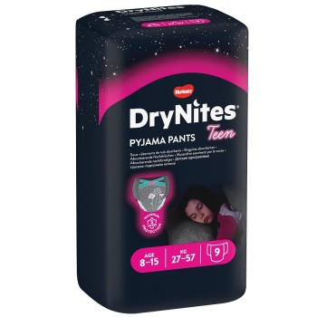 HUGGIES DryNites kalh.abs.L 8-15/girls/27-57kg/9ks