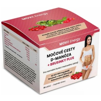 MOVit Močové cesty D-Manóza + Brusinky Plus 30 sáčků