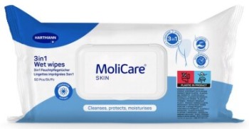 MoliCare Skin Vlhčené ubrousky 3v1 50ks