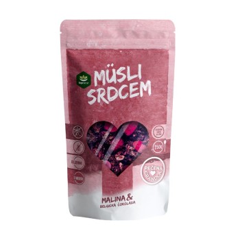Müsli srdcem malina & belgická čokoláda 250g Topnatur