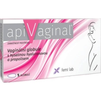 Apivaginal Vag.globule s kys.hyaluron.a propol.5ks