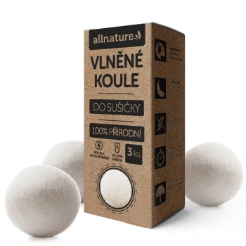 Allnature Vlněné koule do sušičky 3ks