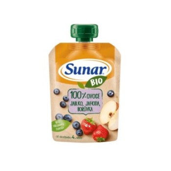 Sunar BIO kapsička Jablko jahoda borůvka 100g