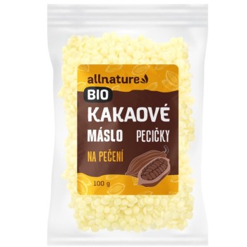 Allnature Kakaové máslo pecičky BIO 100g