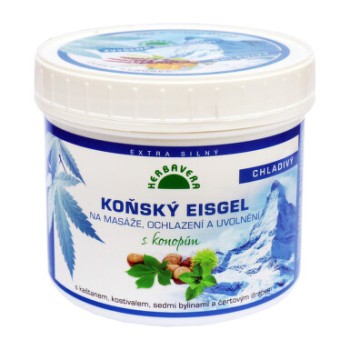 Koňský eisgel konopí-máta-mentol HERBAVERA 500ml