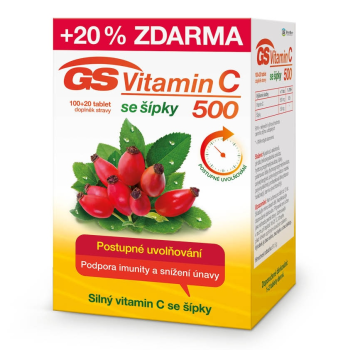 GS Vitamin C500 + šípky 100+20 tablet