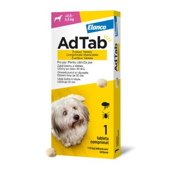 AdTab 112mg žvýkací tablety pro psy >2.5-5.5kg 1ks