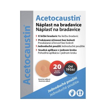 Acetocaustin náplast na bradavice 20ks