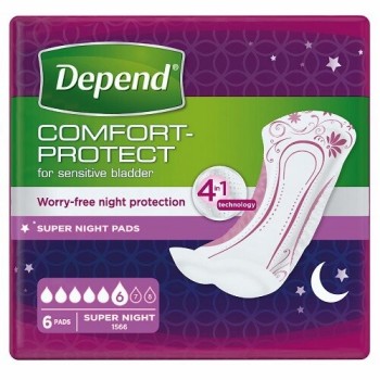 Depend Super Plus night inkont.vložky ženy 6ks