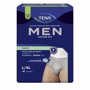 TENA Men Pants Normal Grey L/XL ink.kalh.8ks772803