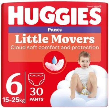 HUGGIES Little Movers Pants 6 15-25kg 30ks