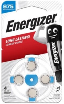 Energizer Baterie do naslouchadel Zinc Air 675 4ks