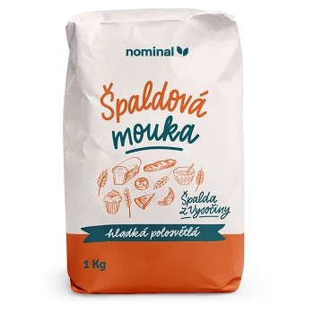 Nominal Špaldová mouka hladká polosvětlá 1kg