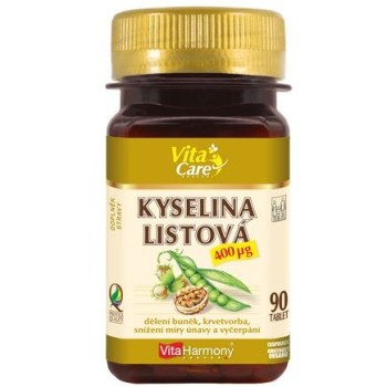 VitaHarmony Kyselina listová 400mcg 90tbl