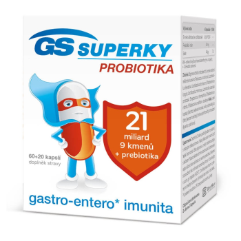 GS Superky Probiotika 60+20 kapslí