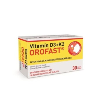 Vitamín D3+K2 OROFAST orodispergovatelné tbl.30