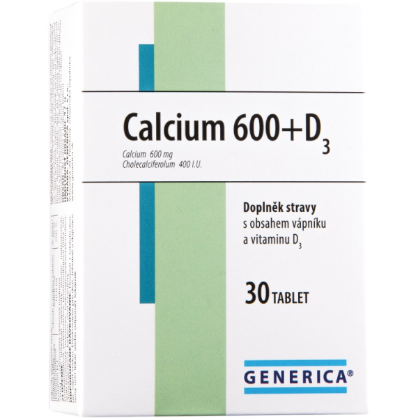 Calcium 600+D3 Generica tbl.30