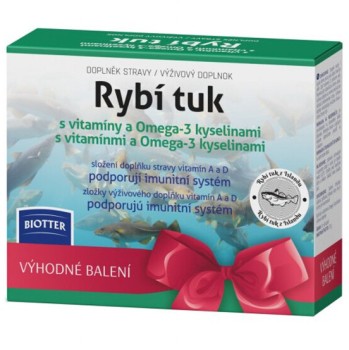 Biotter rybí tuk s vitam.a Omega-3 kysel.cps.3x60