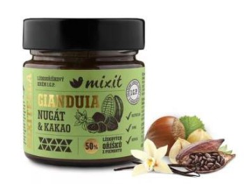 Mixit Gianduia nugát&kakao lískooříškový krém 200g