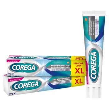 Corega bez příchuti Extra silný fixační krém 2 x 70g