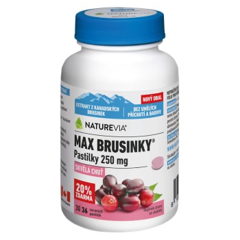 Swiss NatureVia Max brusinky pastilky tbl.30+6