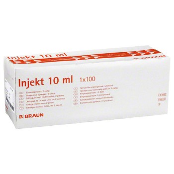 Stříkačka INJEKT 2-dílná 10ml LE oranžová sterilní 100ks
