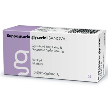 SUPP.GLYCERINI SANOVA Glycerín.čípky Extra 3g 10ks