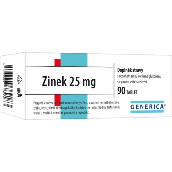 Zinek 25 mg tbl.90 Generica