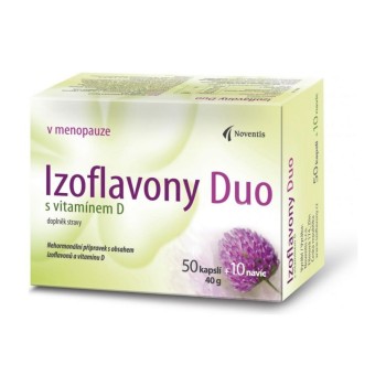 Izoflavony Duo s vitamínem D cps.50+10 navíc