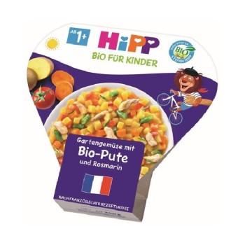 HiPP TĚSTOVINY BIO Zelenina s krůtím masem 250g