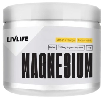 LIVLIFE Magnesium Malate mango a pomeranč 111g