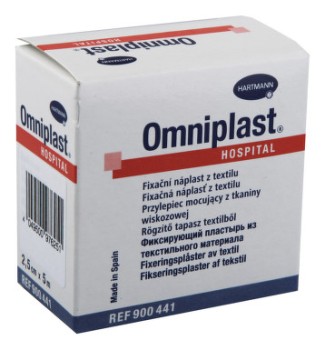Náplast Omniplast textilní 2.5cmx5m 1ks