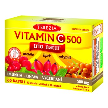 TEREZIA Vitamin C 500mg trio natur cps.60