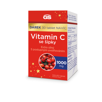 GS Vitamin C1000 se šípky tbl.100+30 dárek 2023