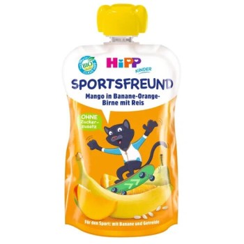 HiPP Sport Kapsička Banán-Pomeranč-Hruška-Mango-Rýže BIO 120g