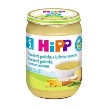HiPP Zeleninová polévka s kuřecím m.BIO 6m 190g