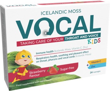 Vocal Kids měkké pastilky s příchutí Jahody 24ks
