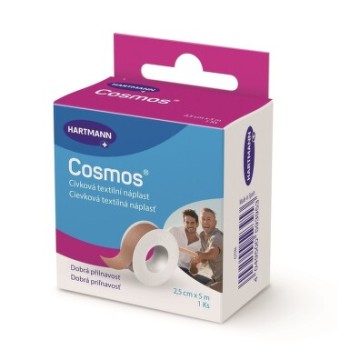 Náplast COSMOS cívková pevná 2.5cmx5m 1ks