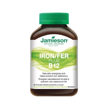 JAMIESON Železo plus B12 cucací tablety 45 tablet